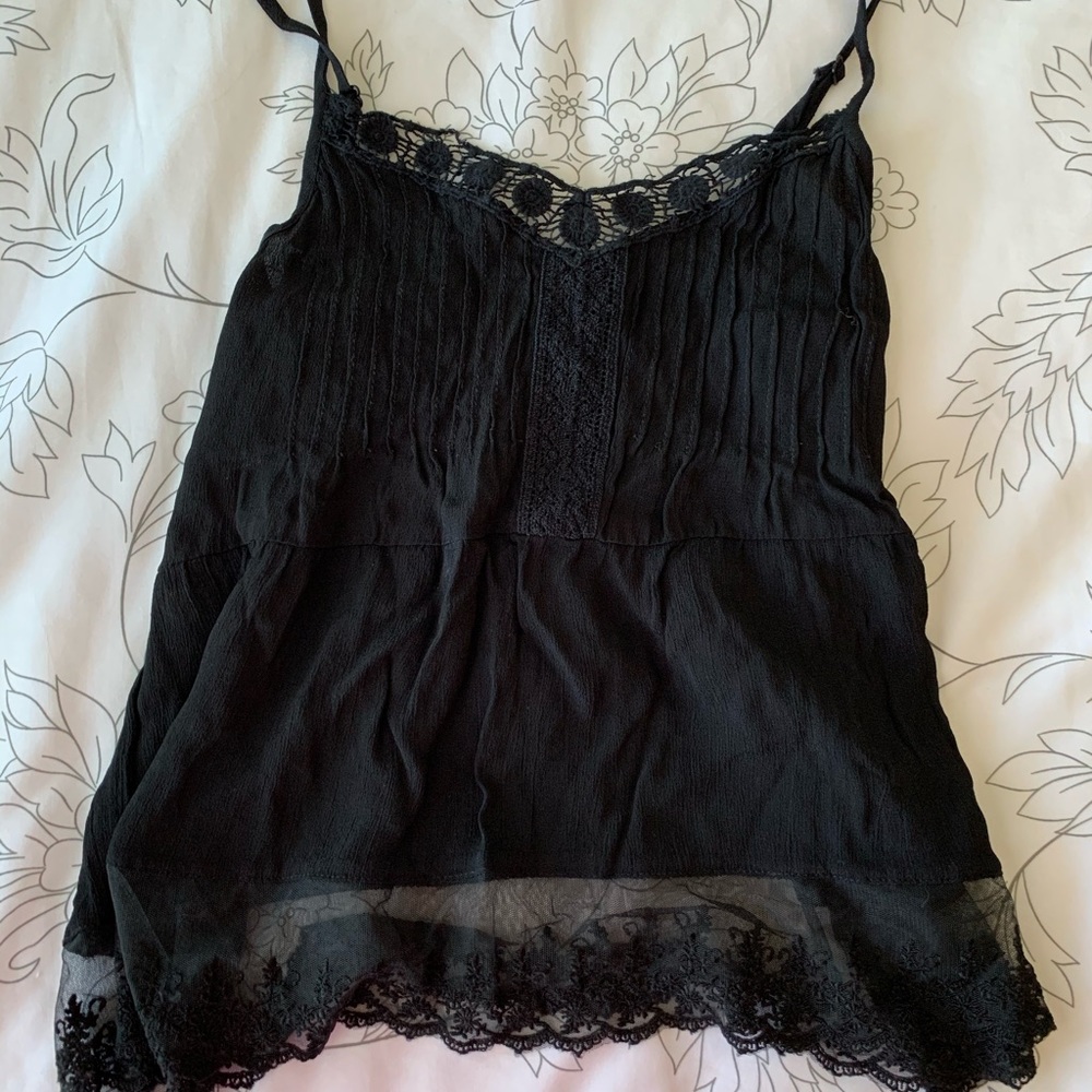 Black lace tank top